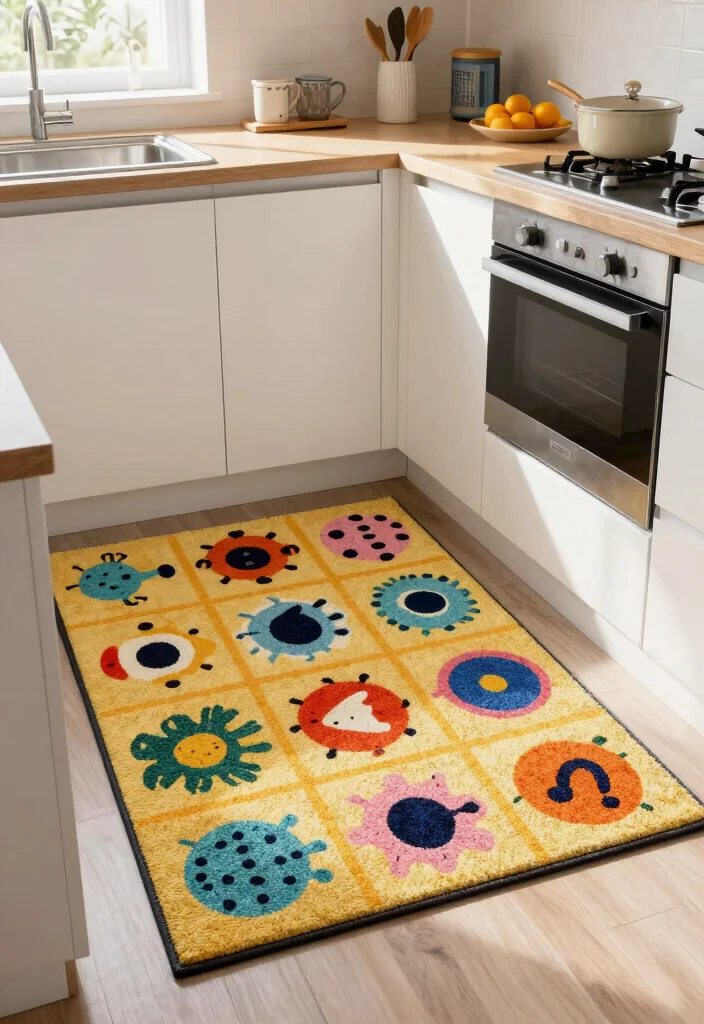 15 Best Kitchen Rugs That Are Both Stylish and Durable (You’ll Love #12!) - 12. Unique Printed Kitchen Rug (You’ll Love This One!) 1