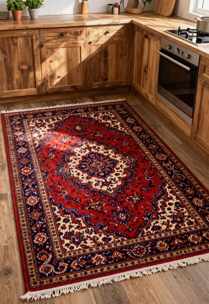 15 Best Kitchen Rugs That Are Both Stylish and Durable (You’ll Love #12!) - 3. Vintage-Inspired Persian Rug 1