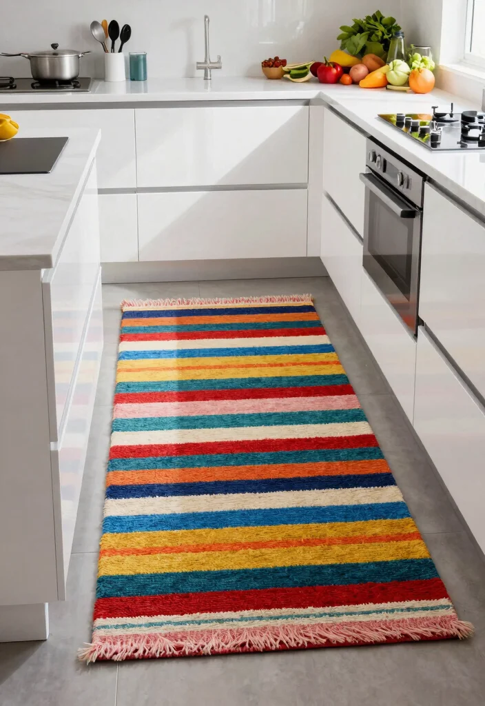 15 Best Kitchen Rugs That Are Both Stylish and Durable (You’ll Love #12!) - 6. Bold Stripe Kitchen Rug 1