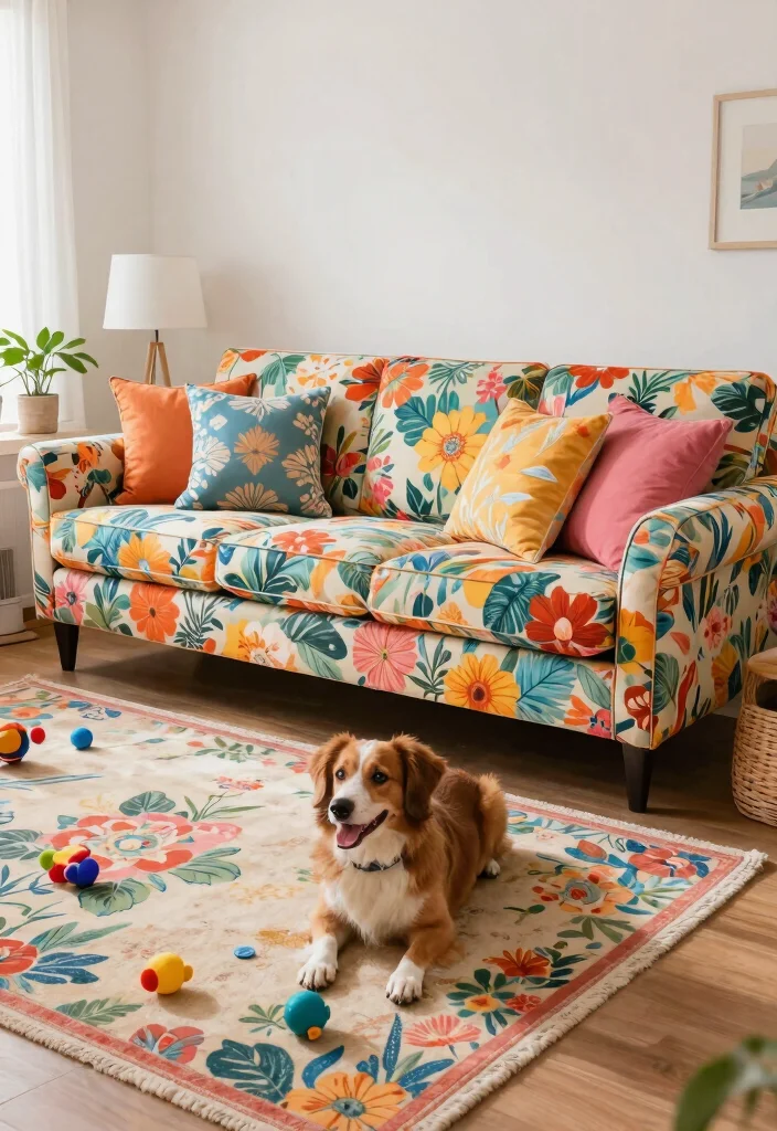 15 Best Pet-Friendly Sofas That'll Survive Any Mess (You Won't Believe #7!) - 7. The Playful Patterned Sofa 1