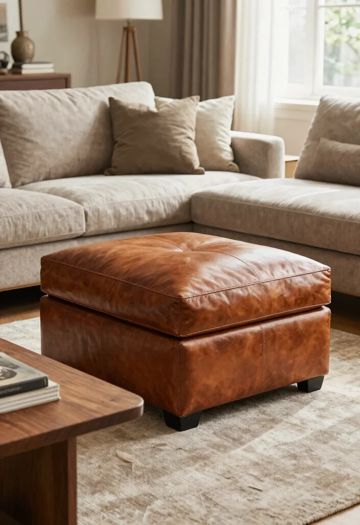 15 Best Storage Ottomans That Interior Designers Swear By - 1. Classic Leather Elegance 1
