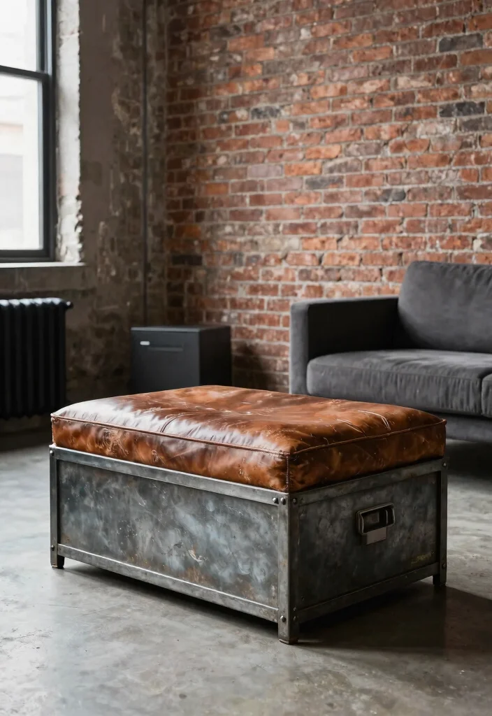 15 Best Storage Ottomans That Interior Designers Swear By - 11. Industrial Edge 1
