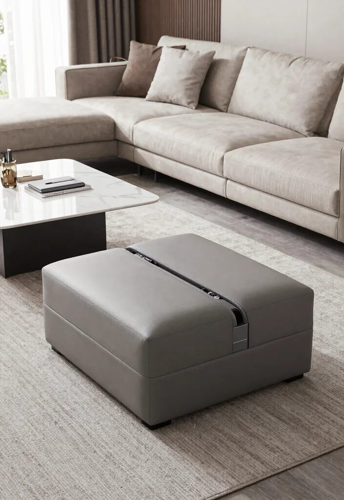15 Best Storage Ottomans That Interior Designers Swear By - 12. Tech-Friendly Storage 1