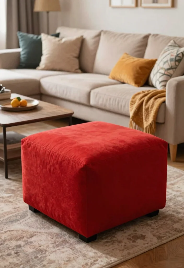 15 Best Storage Ottomans That Interior Designers Swear By - 5. Bold Color Statements 1