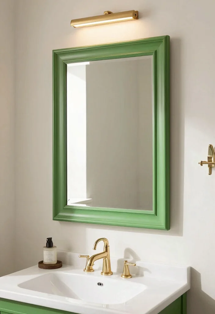 15 Celery Green Bathroom Ideas That'll Refresh Your Space Like Never Before! - 10. Celery Green Mirrors 1