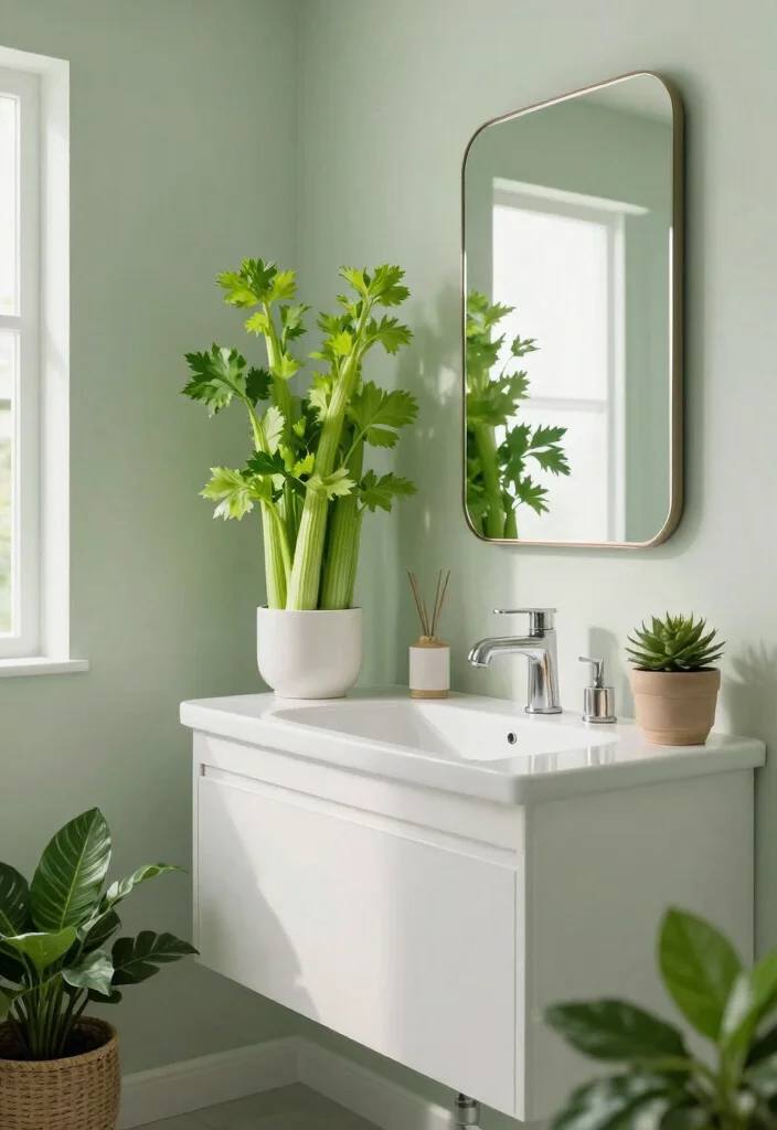 15 Celery Green Bathroom Ideas That'll Refresh Your Space Like Never Before! - 15. Celery Green Feng Shui 1