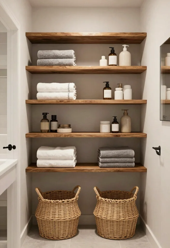 15 Cozy Moody Bathroom Ideas That Instantly Feel Warm & Relaxing 42 15 Cozy Bathroom Ideas That'll Transform Your Space into a Moody Retreat - 10. Creative Storage Solutions 1