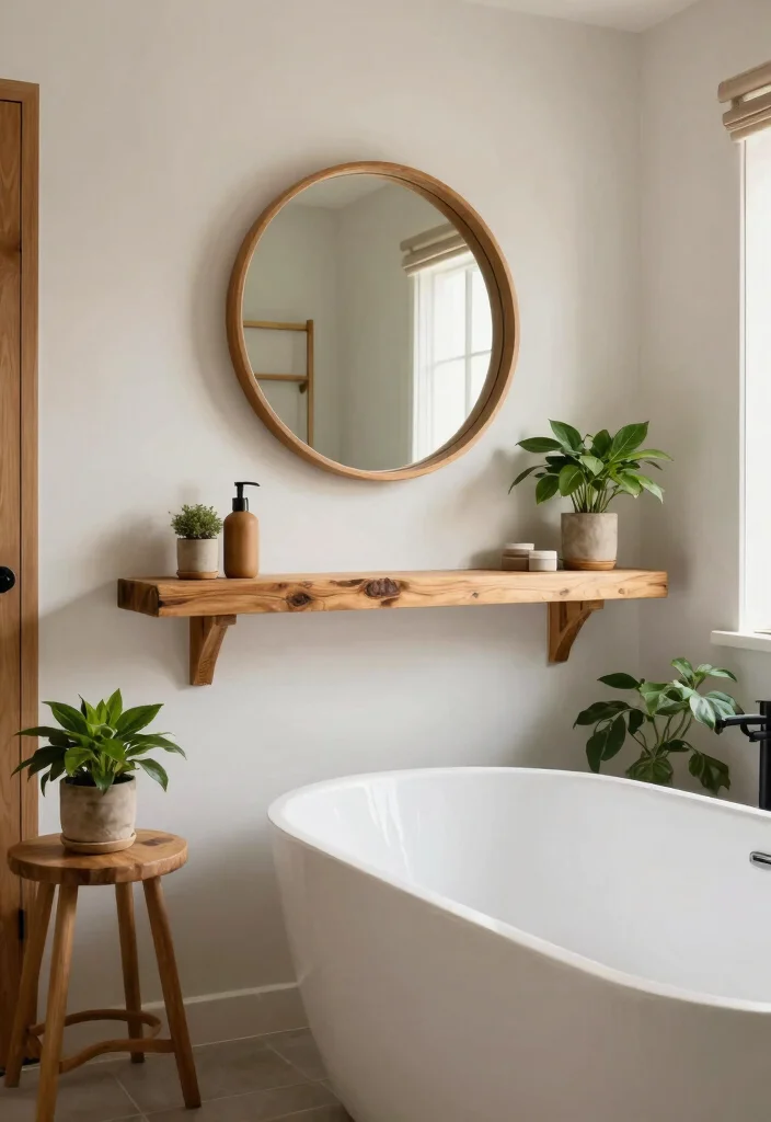 15 Cozy Moody Bathroom Ideas That Instantly Feel Warm & Relaxing 3 15 Cozy Moody Bathroom Ideas - 2. Natural Wood Accents 1