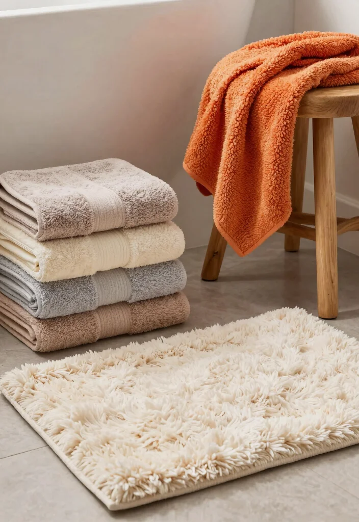 15 Cozy Moody Bathroom Ideas That Instantly Feel Warm & Relaxing 15 15 Cozy Bathroom Ideas That'll Transform Your Space into a Moody Retreat - 4. Textured Textiles 1