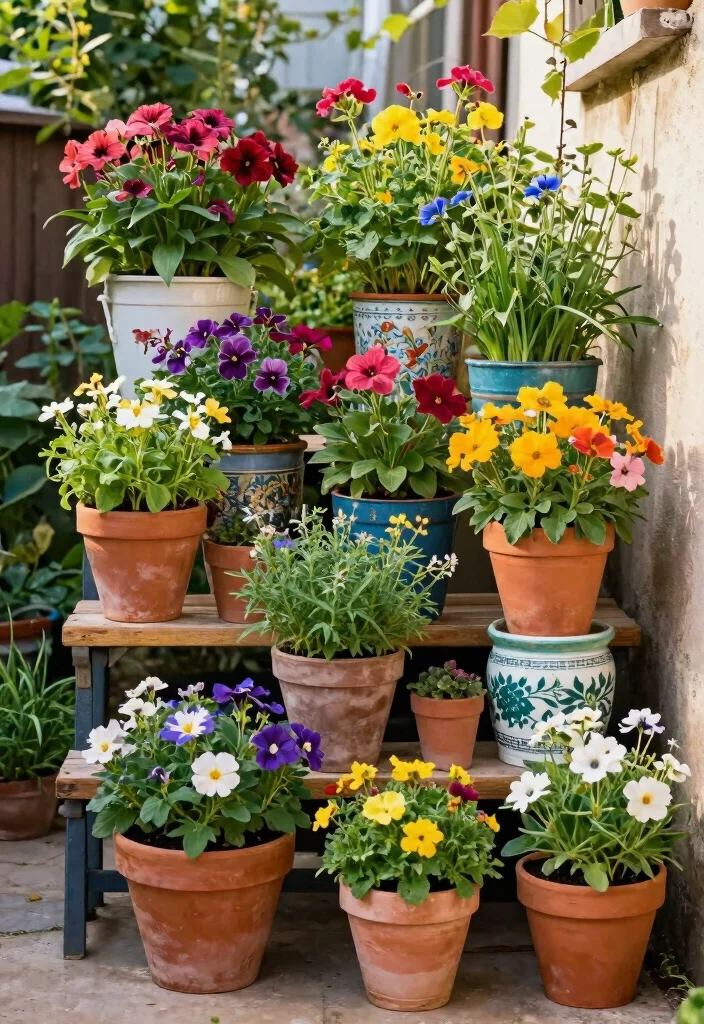 15 Creative Side Yard Ideas to Transform Your Narrow Space (You Won't Believe #6!) 15 15 Creative Side Yard Ideas to Transform Your Narrow Space (You Won't Believe #6!) - 4. Container Gardening for Versatility 1