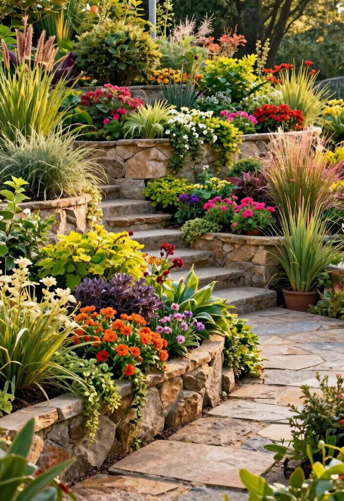 15 Creative Side Yard Ideas to Transform Your Narrow Space (You Won't Believe #6!) 41 15 Creative Side Yard Ideas to Transform Your Narrow Space (You Won't Believe #6!) - 8. Multi-Level Gardens 1