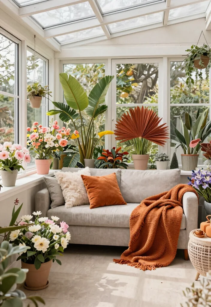 15 Dreamy Sunroom Decorating Ideas That Will Make You Feel Like You're on Vacation! - 10. Seasonal Decor Changes 1