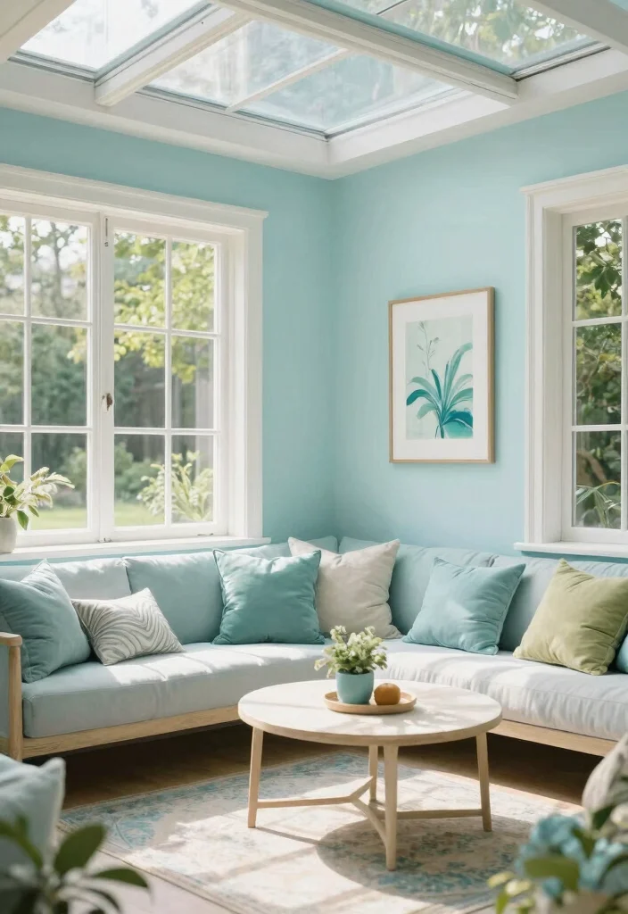 15 Dreamy Sunroom Decorating Ideas That Will Make You Feel Like You're on Vacation! - 9. A Serene Color Palette 1