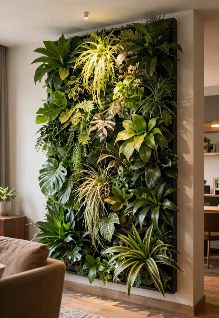 15 Hanging Plant Shelf Ideas That'll Make Your Apartment a Cozy Oasis! - 12. Vertical Plant Walls 1