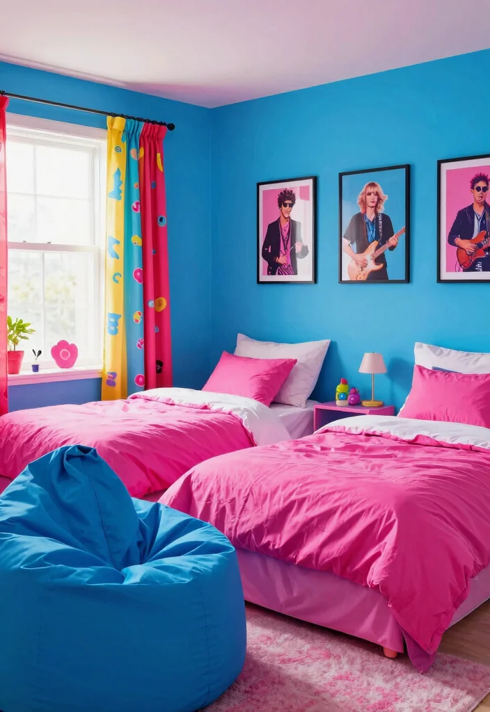 15 Iconic 2000s Teen Bedroom Ideas That'll Take You Back in Time! - 1. Bright and Bold Color Palettes 1