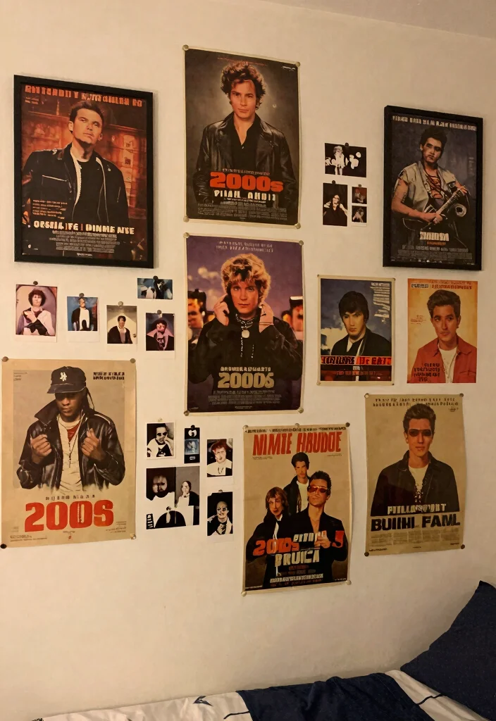 15 Iconic 2000s Teen Bedroom Ideas That'll Take You Back in Time! - 2. Vintage Posters and Wall Art 1