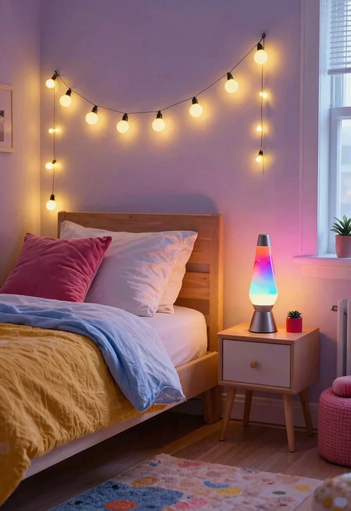15 Iconic 2000s Teen Bedroom Ideas That'll Take You Back in Time! - 5. Fun Lighting Solutions 1
