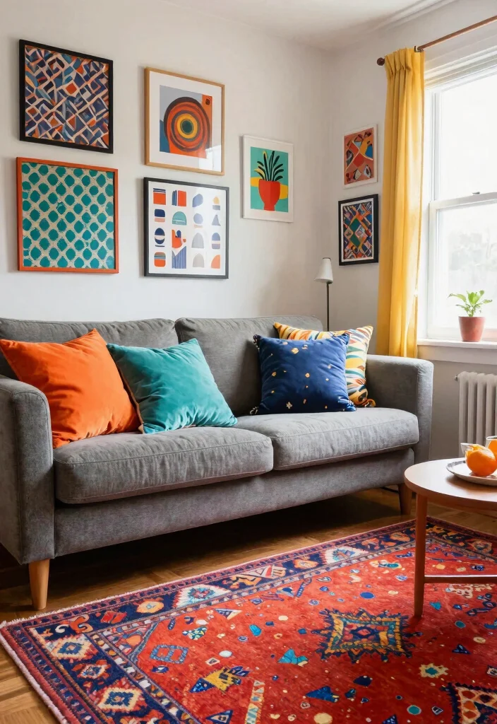 15 Renter-Friendly Home Decor Ideas That'll Transform Your Space (Without Breaking the Bank!) - 10. Play with Color and Patterns 1