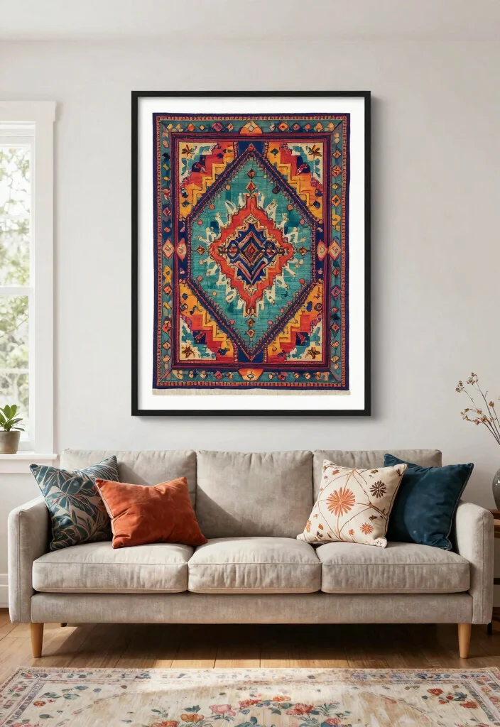15 Renter-Friendly Home Decor Ideas That'll Transform Your Space (Without Breaking the Bank!) - 13. Use Framed Fabric or Tapestries 1