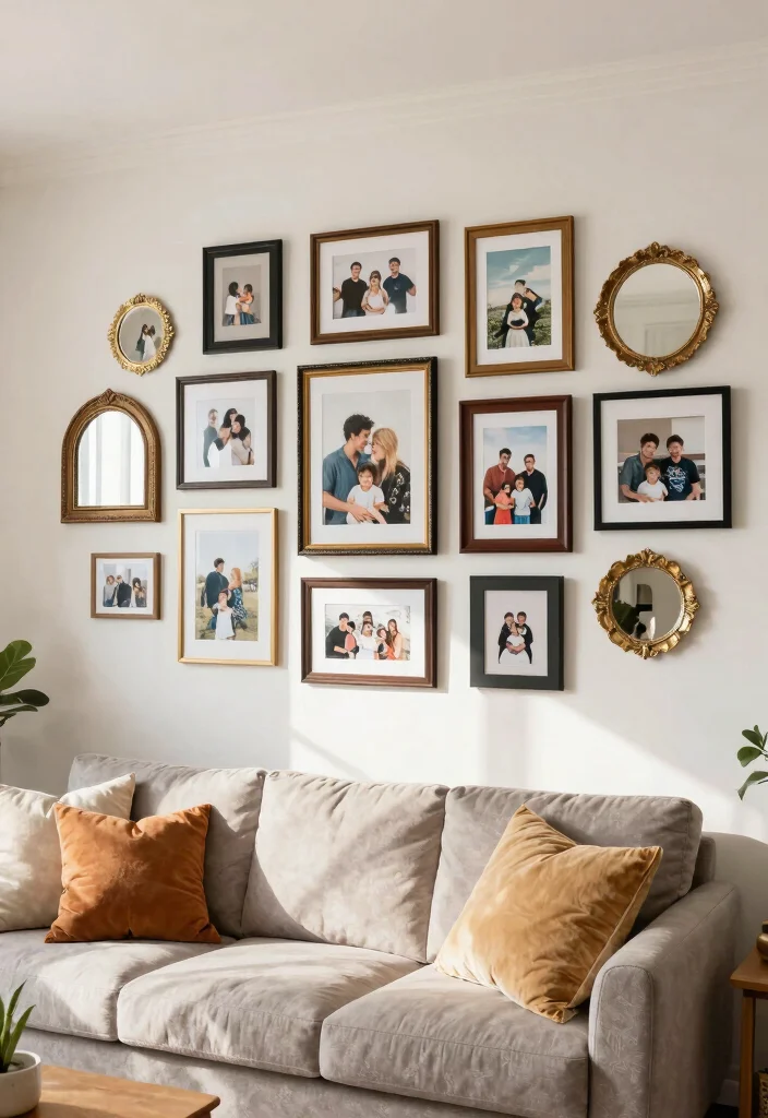 15 Renter-Friendly Home Decor Ideas That'll Transform Your Space (Without Breaking the Bank!) - 5. Create a Gallery Wall 1