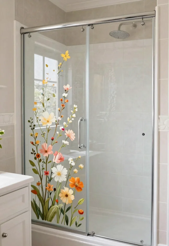 15 Renter-Friendly Shower Door Cover-Up Ideas That'll Transform Your Bathroom Instantly! - 15. Seasonal Decor Themes 1