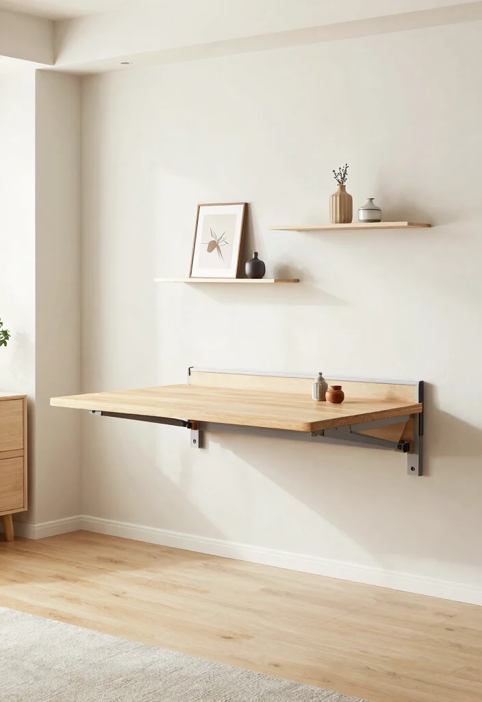 15 Small Living Rooms With Dining Tables That Will Maximize Every Inch 42 15 Small Living Rooms With Dining Tables That Will Maximize Every Inch - 9. Wall-Mounted Solutions 1