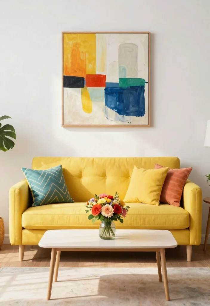 15 Stunning Small Sofas for Tiny Living Rooms That Will Maximize Your Space (You Won't Believe #8!) 38 15 Small Sofas for Tiny Living Rooms That Will Maximize Your Space (You Won't Believe #8!) - 7. Bold and Bright 1