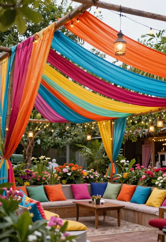 15 Stunning DIY Canopy Ideas That Will Transform Your Outdoor Space (You Won't Believe #7!) - 10. Fabric Swag Canopy 1