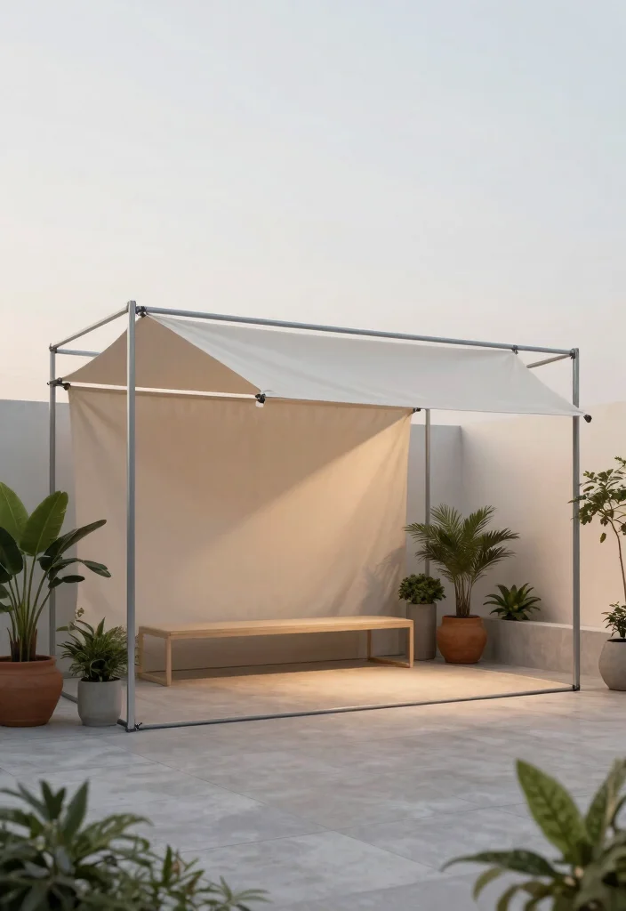 15 Stunning DIY Canopy Ideas That Will Transform Your Outdoor Space (You Won't Believe #7!) - 3. Minimalist Canopy 1