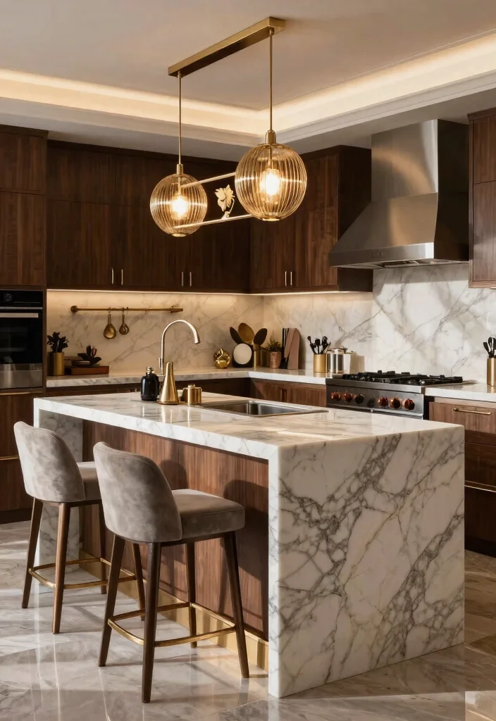 15 Stunning Micro Kitchen Island Trends You Absolutely Can't Miss! 68 15 Stunning Micro Kitchen Island Trends You Absolutely Can't Miss! - 13. Luxurious Touches 1