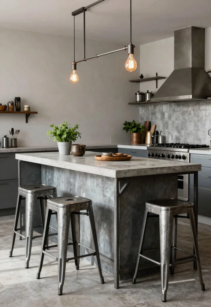 15 Stunning Micro Kitchen Island Trends You Absolutely Can't Miss! 27 15 Stunning Micro Kitchen Island Trends You Absolutely Can't Miss! - 6. Industrial Style 1
