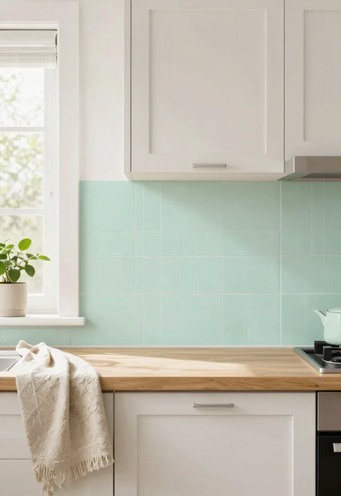 15 Stunning Peel-and-Stick Backsplash Ideas for Renters That'll Transform Your Kitchen! - 11. Soft Pastels 1