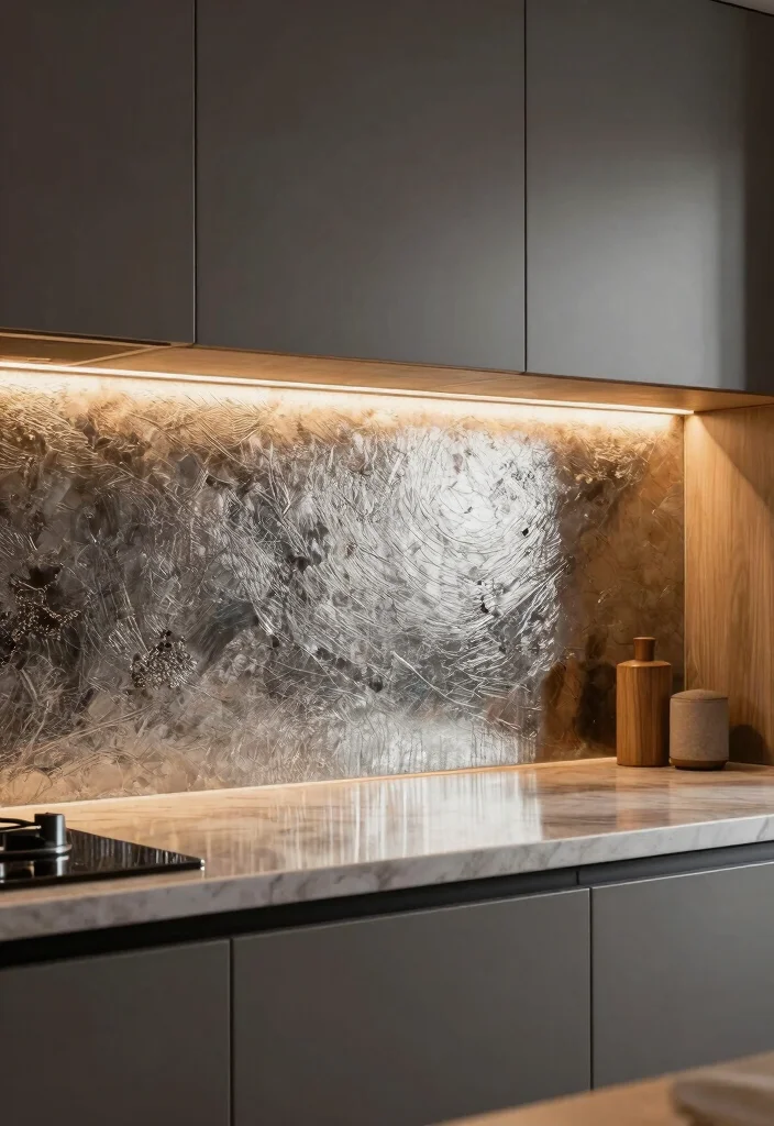 15 Stunning Peel-and-Stick Backsplash Ideas for Renters That'll Transform Your Kitchen! - 8. Chic Metallic Designs 1