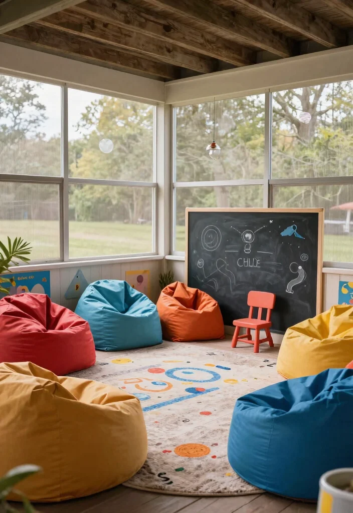 15 Stunning Screened In Porch Ideas That'll Make You Want to Move Outside! - 13. Playful Children's Space 1