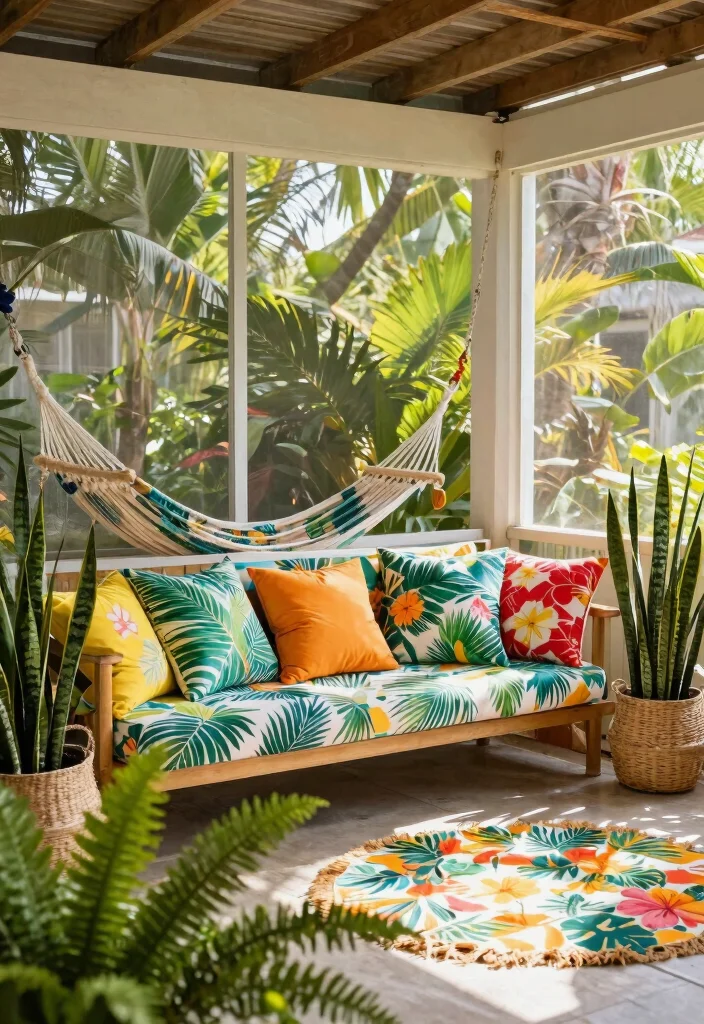15 Stunning Screened In Porch Ideas That'll Make You Want to Move Outside! - 3. Tropical Oasis 1