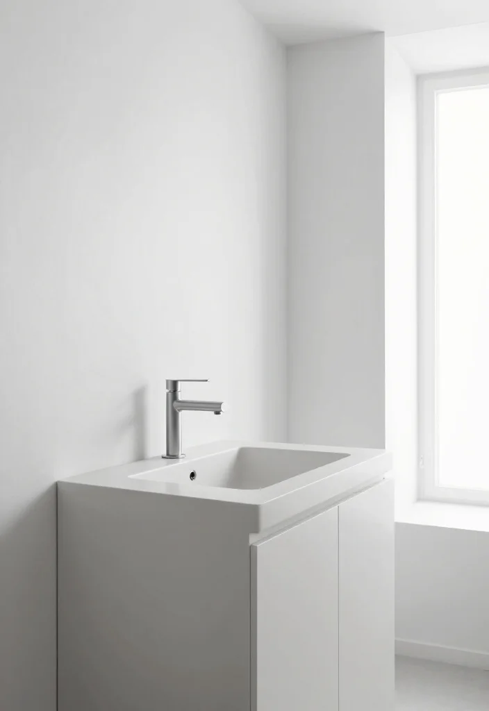 15 Stunning Small Bathroom Countertops Ideas That'll Transform Your Tiny Space! - 10. Modern Minimalism 1
