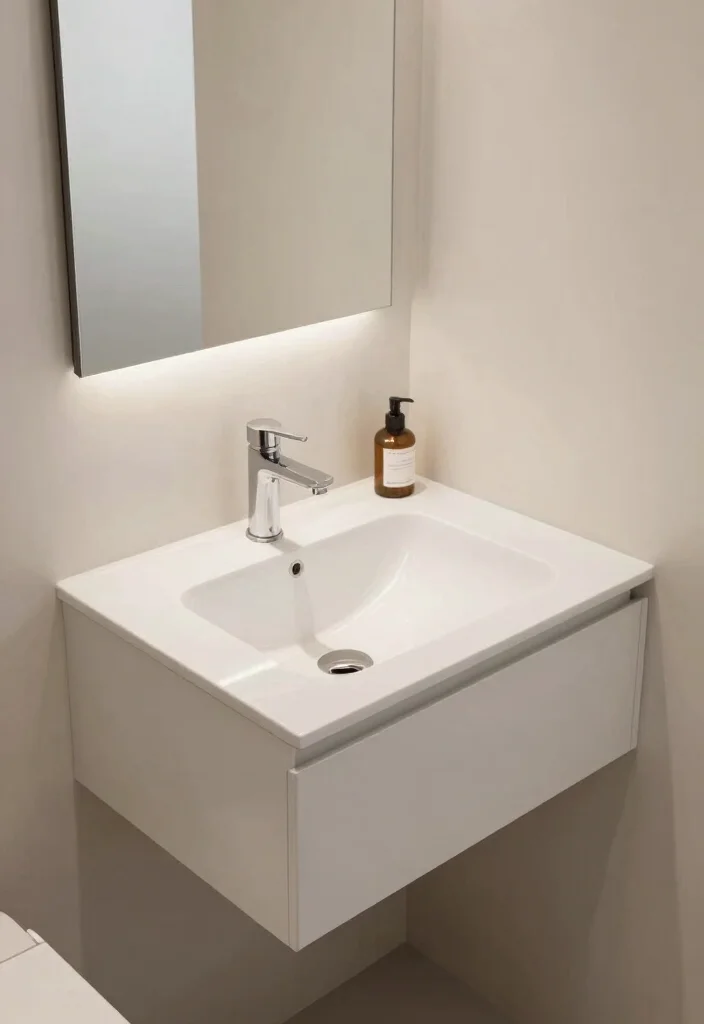 15 Stunning Small Bathroom Countertops Ideas That'll Transform Your Tiny Space! - 12. Integrated Sinks 1