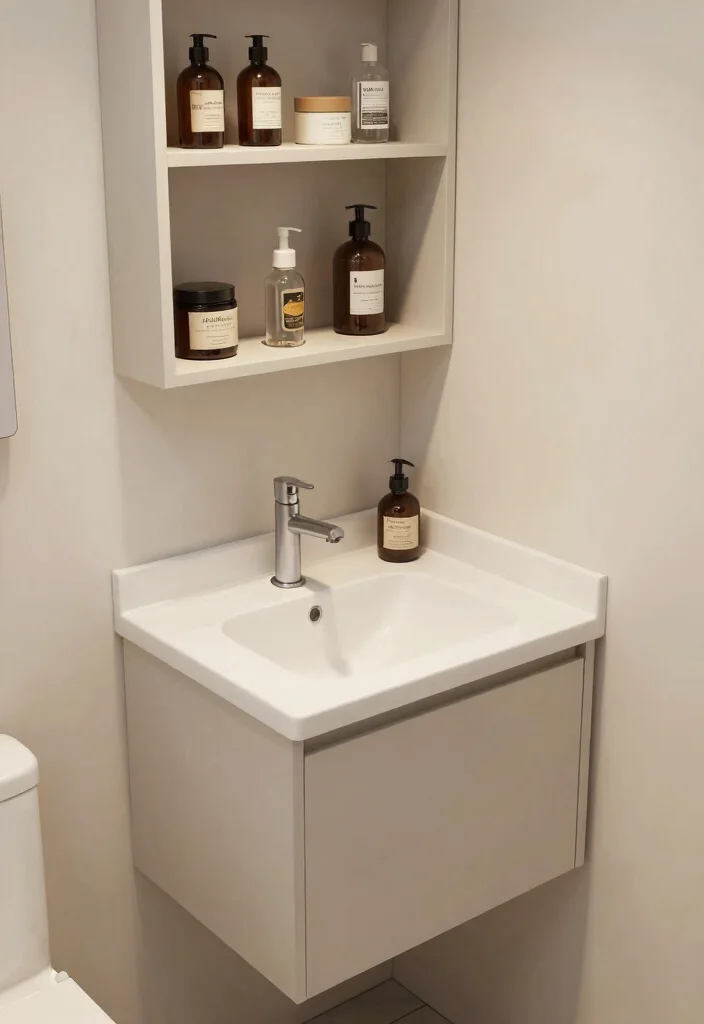 15 Stunning Small Bathroom Countertops Ideas That'll Transform Your Tiny Space! - 14. Compact Corner Countertops 1