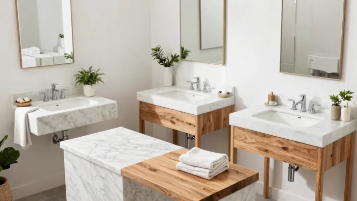 15 Stunning Small Bathroom Countertops Ideas That'll Transform Your Tiny Space!