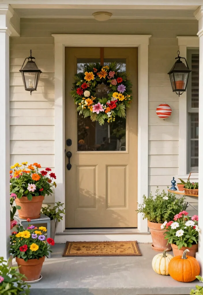 15 Stunning Vintage Front Porch Ideas That Will Make You Want to Sip Lemonade All Day! 59 15 Stunning Vintage Front Porch Ideas That Will Make You Want to Sip Lemonade All Day! - 14. Seasonal Decor 1
