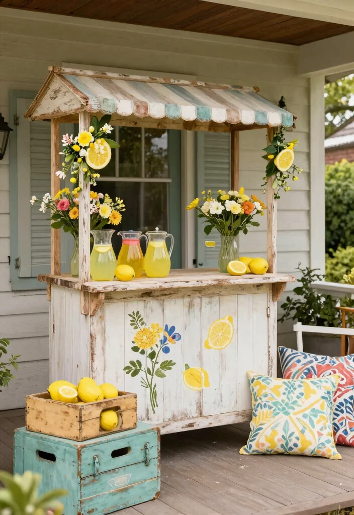15 Stunning Vintage Front Porch Ideas That Will Make You Want to Sip Lemonade All Day! 25 15 Stunning Vintage Front Porch Ideas That Will Make You Want to Sip Lemonade All Day! - 4. Delightful Lemonade Stands 1
