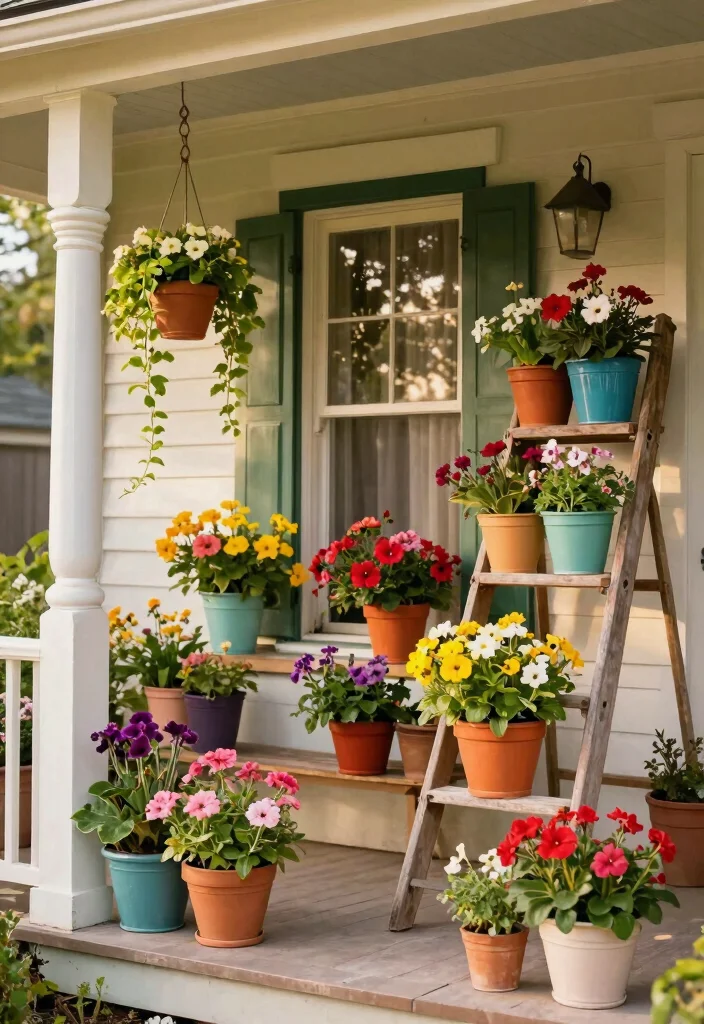 15 Stunning Vintage Front Porch Ideas That Will Make You Want to Sip Lemonade All Day! 26 15 Stunning Vintage Front Porch Ideas That Will Make You Want to Sip Lemonade All Day! - 5. Flower Power 1