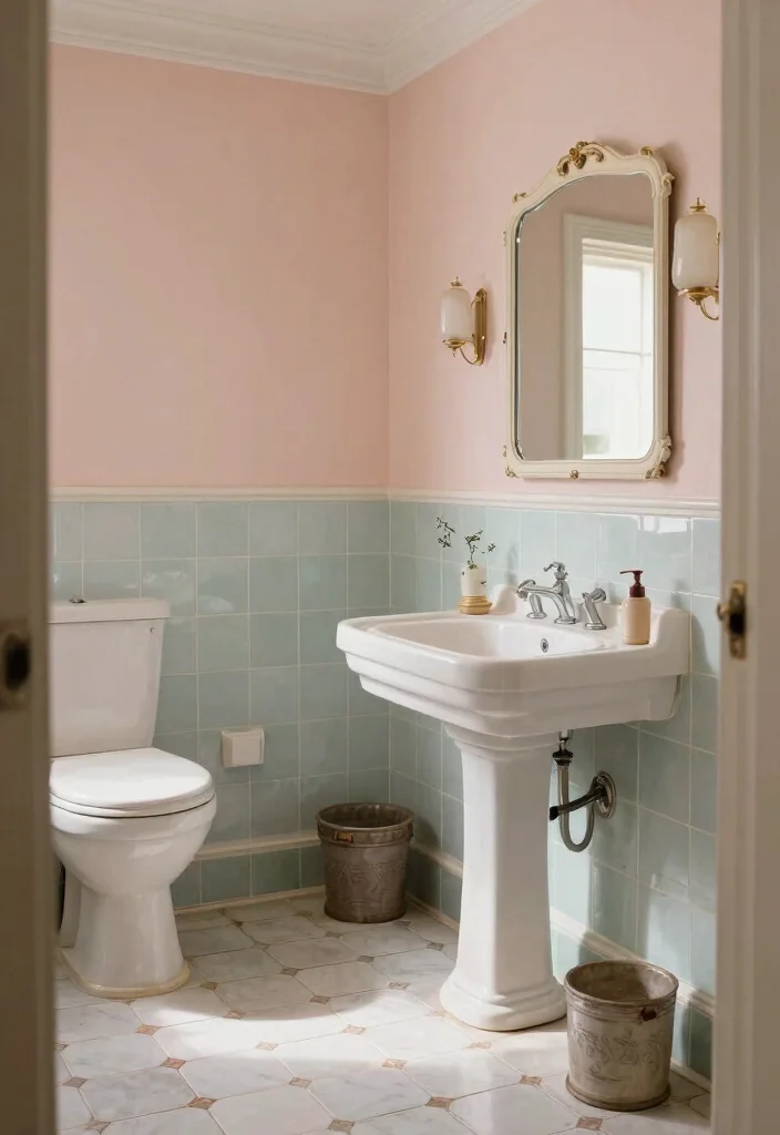 15 Stylish Vintage Bathroom Ideas That'll Make You Want to Renovate Today! 55 15 Stylish Vintage Bathroom Ideas That'll Make You Want to Renovate Today! - 12. Elegant Color Schemes 1