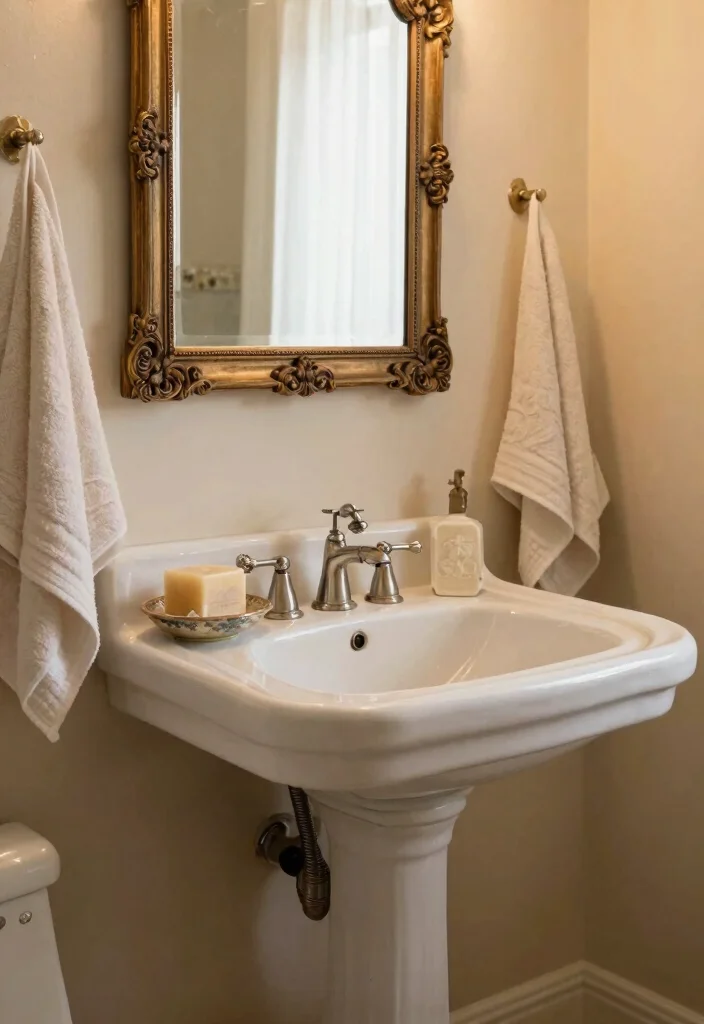 15 Stylish Vintage Bathroom Ideas That'll Make You Want to Renovate Today! 24 15 Stylish Vintage Bathroom Ideas That'll Make You Want to Renovate Today! - 3. Pedestal Sinks That Impress 1