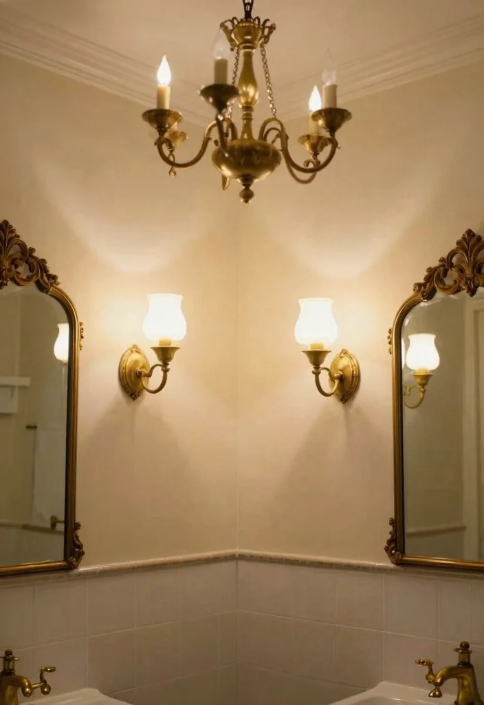 15 Stylish Vintage Bathroom Ideas That'll Make You Want to Renovate Today! 25 15 Stylish Vintage Bathroom Ideas That'll Make You Want to Renovate Today! - 4. Vintage Lighting Fixtures 1