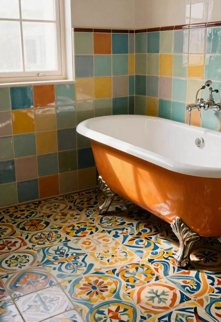 15 Stylish Vintage Bathroom Ideas That'll Make You Want to Renovate Today! 26 15 Stylish Vintage Bathroom Ideas That'll Make You Want to Renovate Today! - 5. Beautifully Patterns Tiles 1