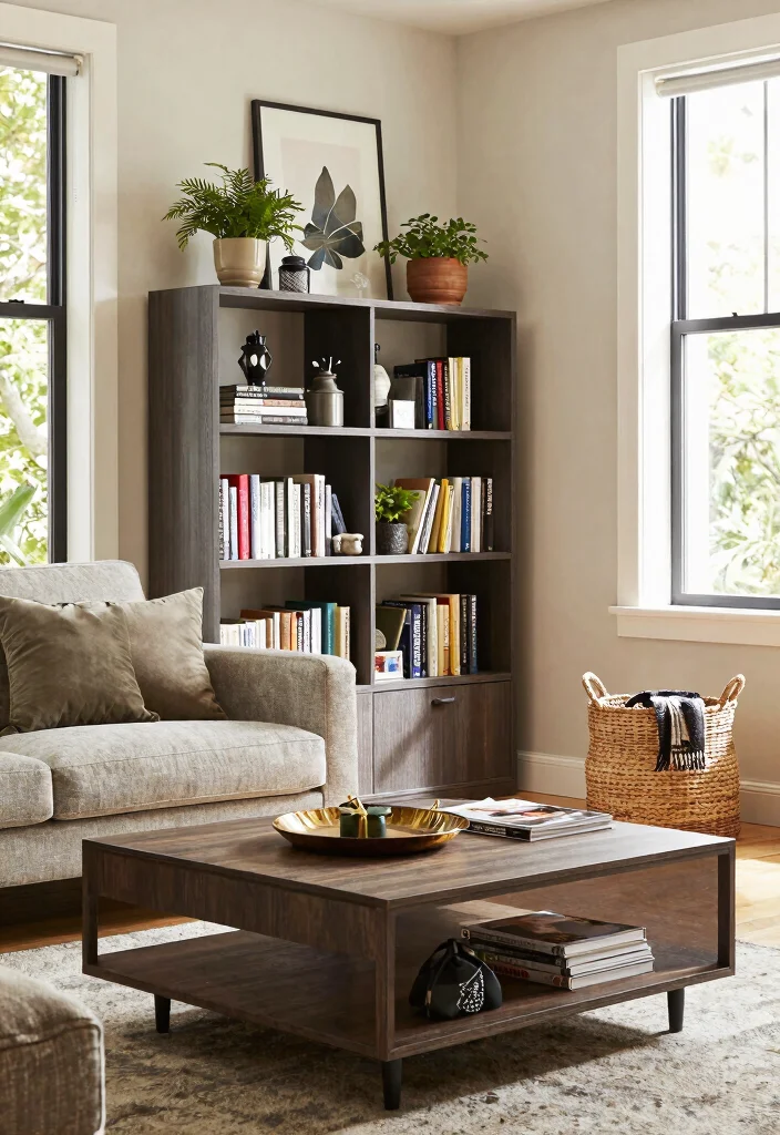 15 Transitional Interior Design Ideas That Will Elevate Your Living Room Instantly! 33 15 Transitional Interior Design Ideas That Will Elevate Your Living Room Instantly! - 10. Add Functional Decor 1