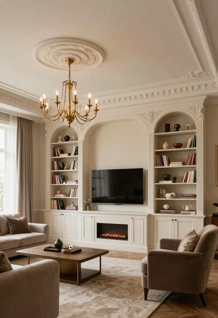 15 Transitional Interior Design Ideas That Will Elevate Your Living Room Instantly! 45 15 Transitional Interior Design Ideas That Will Elevate Your Living Room Instantly! - 12. Elevate with Architectural Details 1