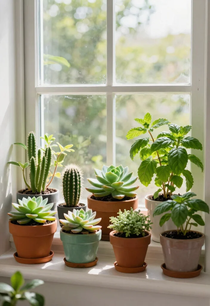 15+ Unique Bathroom Ideas with Plants That'll Transform Your Space (You Won't Believe #7!) - 5. Bathroom Window Garden 1