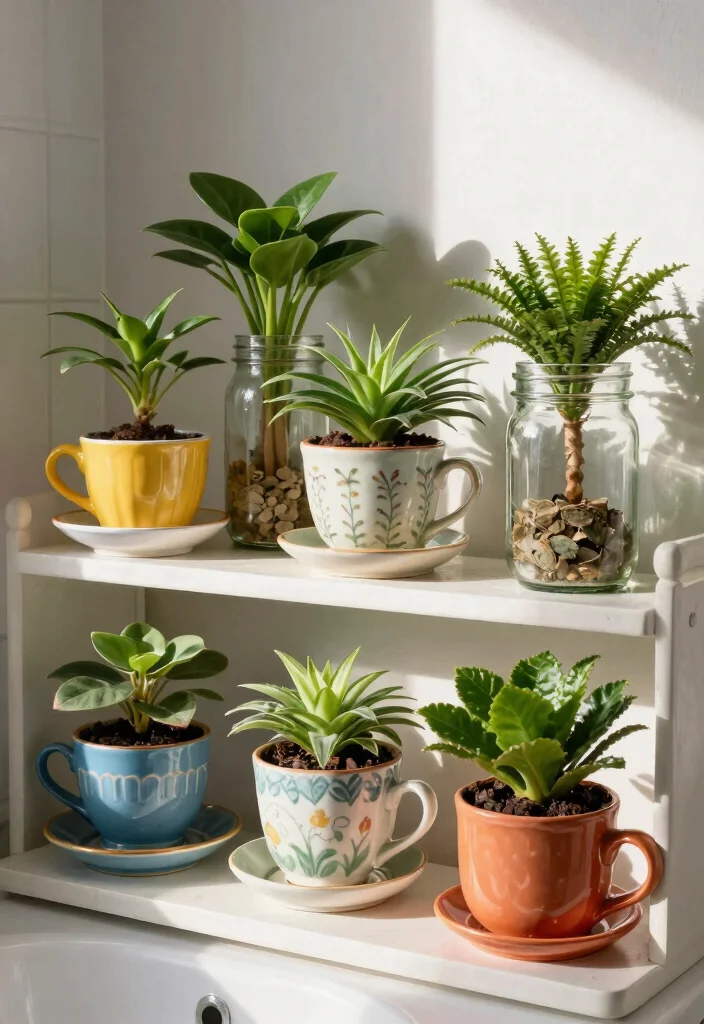 15+ Unique Bathroom Ideas with Plants That'll Transform Your Space (You Won't Believe #7!) - 7. Unique Planter Ideas 1